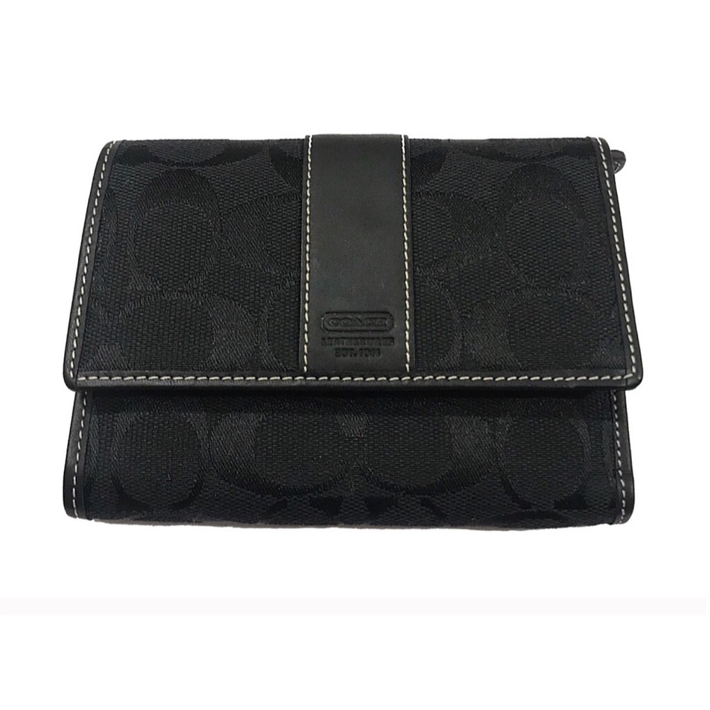 Coach Signature Black Wallet